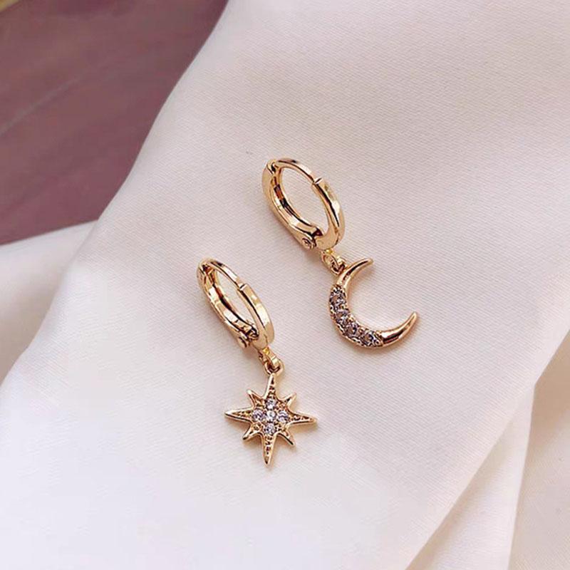 Hoop & Huggie 2021 Arrival Fashion Classic Geometric Women Dangle Earrings Asymmetric Of Star And Moon Female Korean Jewelry
Hoop & Huggie 2021 Arrival Fashion Classic Geometric Women Dangle Earrings Asymmetric Of Star And Moon Female Korean Jewelry
