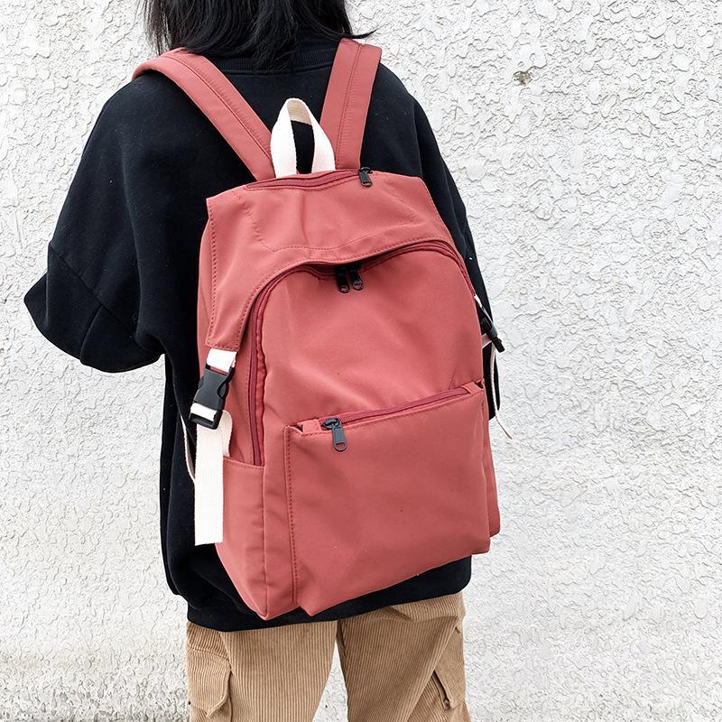 Simple Solid Color Nylon Backpack Neutral Large Capacity Outdoor Sports Travel Bag Student Computer Bag1, Red
Simple Solid Color Nylon Backpack Neutral Large Capacity Outdoor Sports Travel Bag Student Computer Bag1, Red