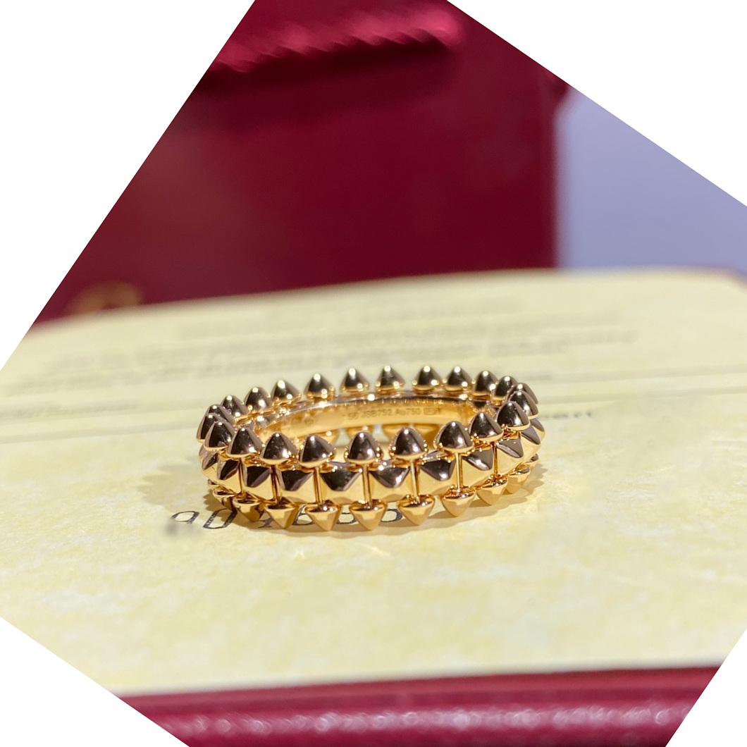 clash ring series 5A diamonds brand official reproductions classic style Top quality 18 K gilded rings brands design exquisite gift birthday present