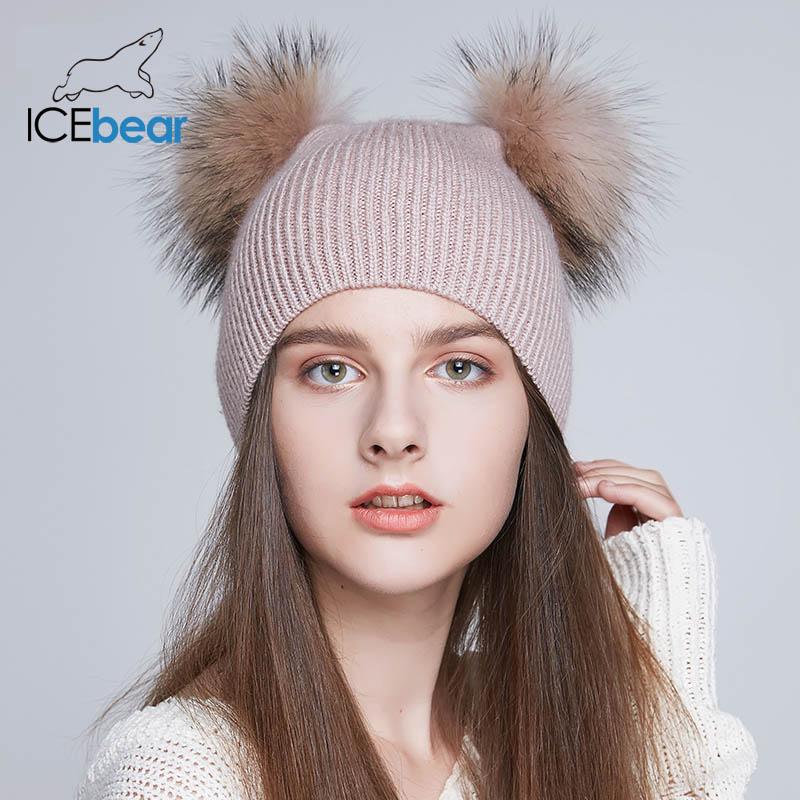 ICEbear Soft Women's Winter Hats Double Real Fur Pompom Beanies Warm Cute Girls Cap New Arrival E-MX18118Q, 04d
ICEbear Soft Women's Winter Hats Double Real Fur Pompom Beanies Warm Cute Girls Cap New Arrival E-MX18118Q, 04d