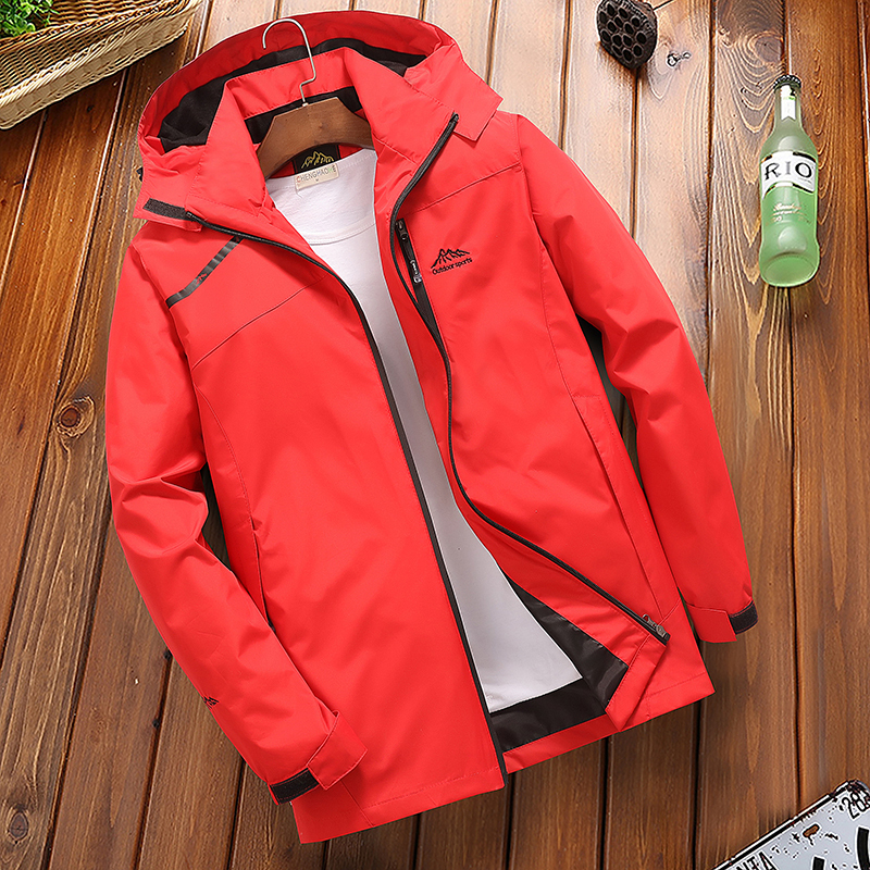 Men's Casual Waterproof Jacket Spring Autumn Tourism Windbreaker Bomber Jacket Male Raincoat Windproof Hooded Coat 5XL 201118