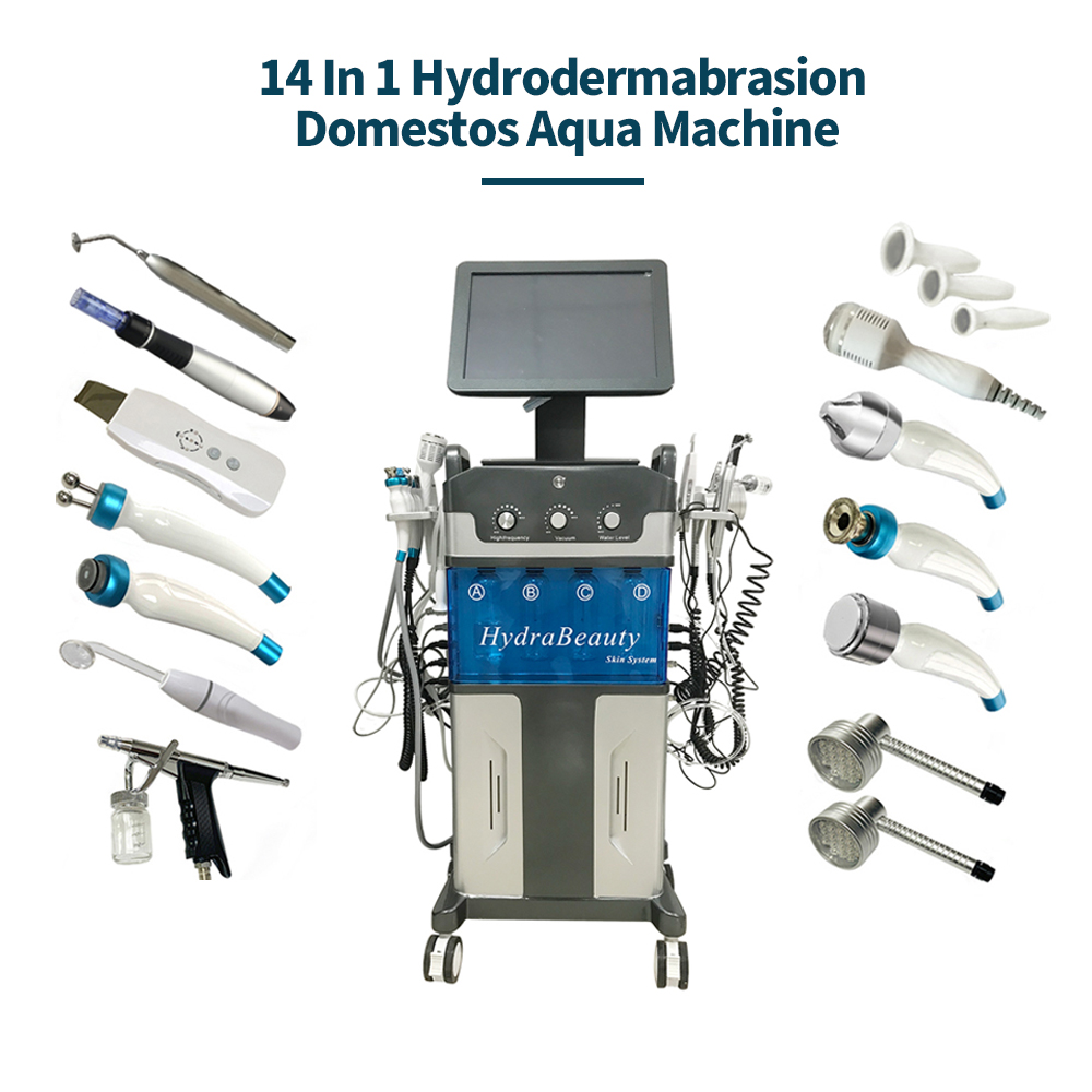 14in1 facial Machine Master microdermabrasion Oxygen jet Peeling skin rejuvenation improve face dull Spa aqua clean facial machine