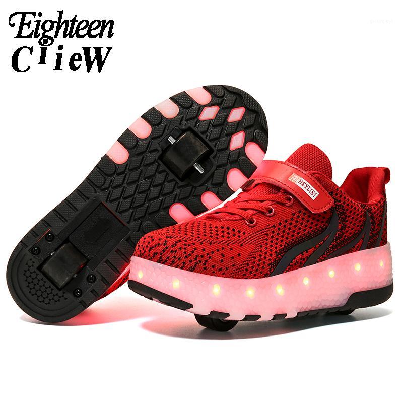 Size 28-40 Kids Roller Sneakers with lights USB Charged LED Shoes Double Wheels Children Boys Girls Luminous Roller Skate Shoes1, Black
Size 28-40 Kids Roller Sneakers with lights USB Charged LED Shoes Double Wheels Children Boys Girls Luminous Roller Skate Shoes1, Black