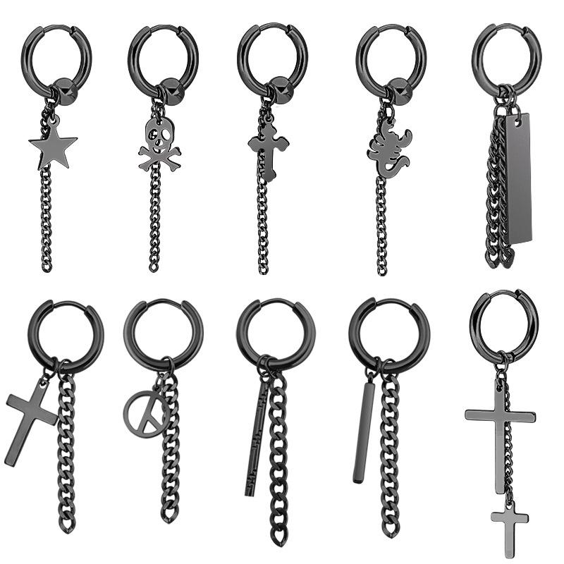 Stud 2021 Korean Earrings Cross Stainless Steel Piercing Black For Men Aesthetic Accessories Clip On Punk
Stud 2021 Korean Earrings Cross Stainless Steel Piercing Black For Men Aesthetic Accessories Clip On Punk