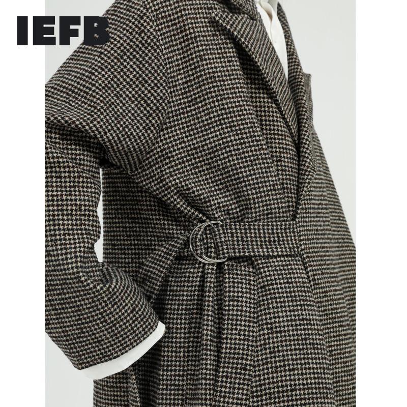 IEFB men's wear autumn winter 2020 new Korean plaid long coat fashion handsome lace up woolen coat oversized clothes new 9Y4599, Gray
IEFB men's wear autumn winter 2020 new Korean plaid long coat fashion handsome lace up woolen coat oversized clothes new 9Y4599, Gray