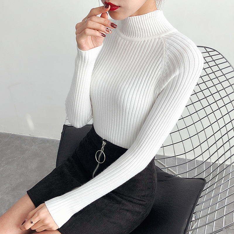 2021 New High Collar of Women Sweaters Basic Autumn Female Knitted or Crocheted Sweater Pull Clothes 7AML, Coral red
2021 New High Collar of Women Sweaters Basic Autumn Female Knitted or Crocheted Sweater Pull Clothes 7AML, Coral red