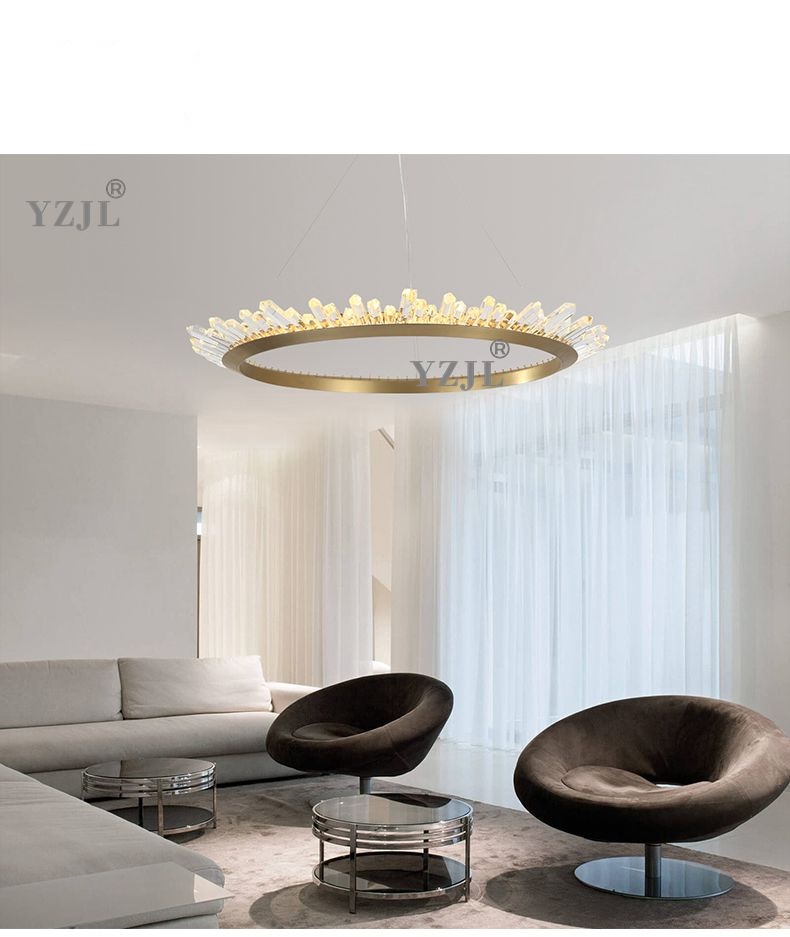 Nordic pendant crystal light luxury chandelier ring villa duplex building post-modern livingroom diningroom artistic creativity
Nordic pendant crystal light luxury chandelier ring villa duplex building post-modern livingroom diningroom artistic creativity