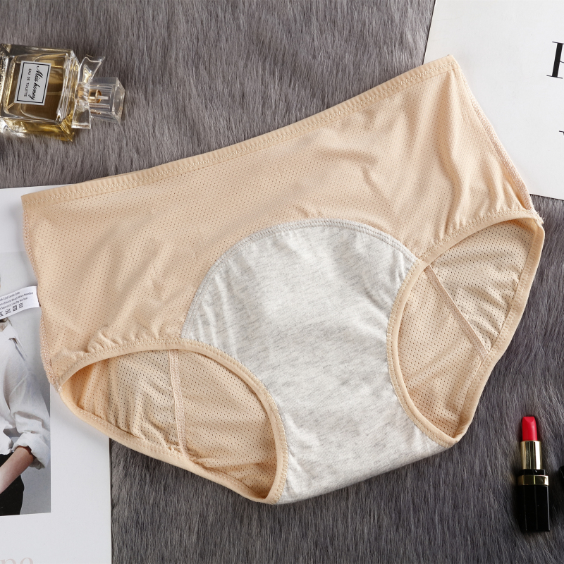 3pcs/lot L-6XL Physiological Panties Solid Color Lady Briefs Plus Size Women Menstrual Underwear Soft High Quality Underpants 30 201112