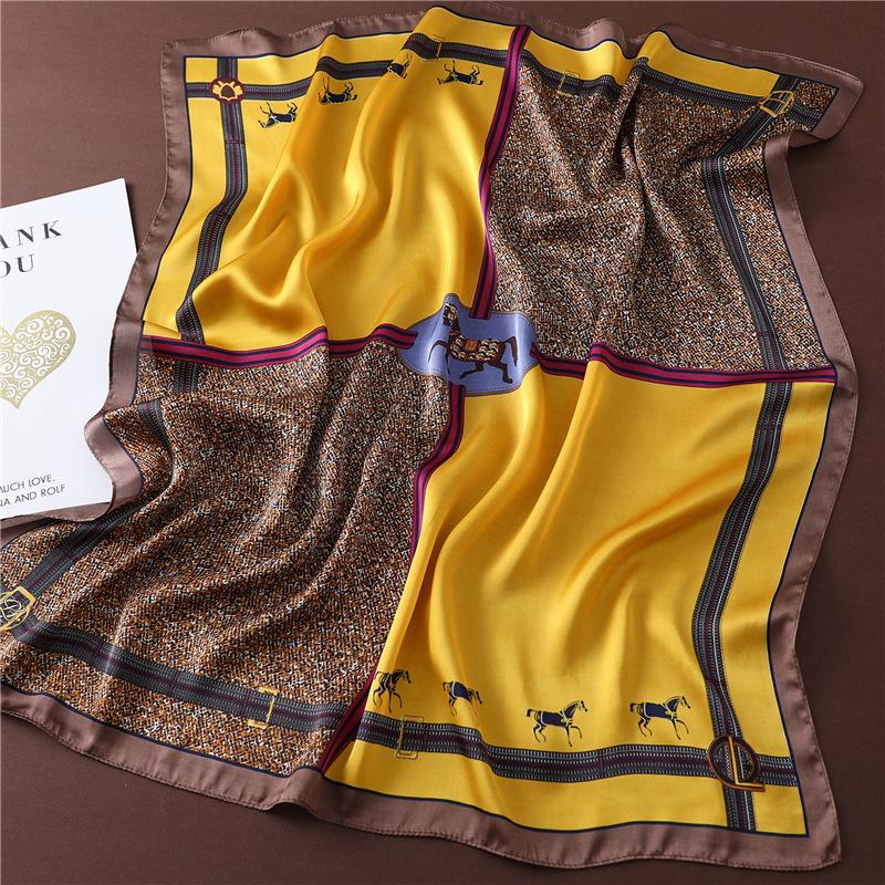 Women Silk Scarf Luxury Horse Print Brand Square Neck Scarves Lady Foulard Head Band Large Handkerchief 2021 Fashion
Women Silk Scarf Luxury Horse Print Brand Square Neck Scarves Lady Foulard Head Band Large Handkerchief 2021 Fashion