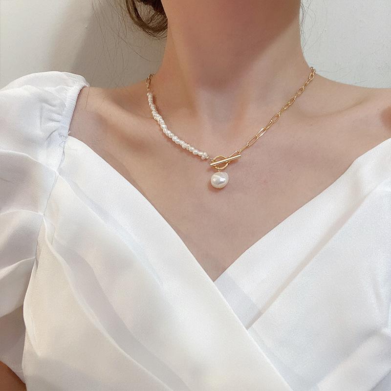 Origin Summer Exquisite Freshwater Pearl Necklace for Women Toggle Clasp Circle Hollow Linked Chain Asymmetric Pendant Necklaces
Origin Summer Exquisite Freshwater Pearl Necklace for Women Toggle Clasp Circle Hollow Linked Chain Asymmetric Pendant Necklaces