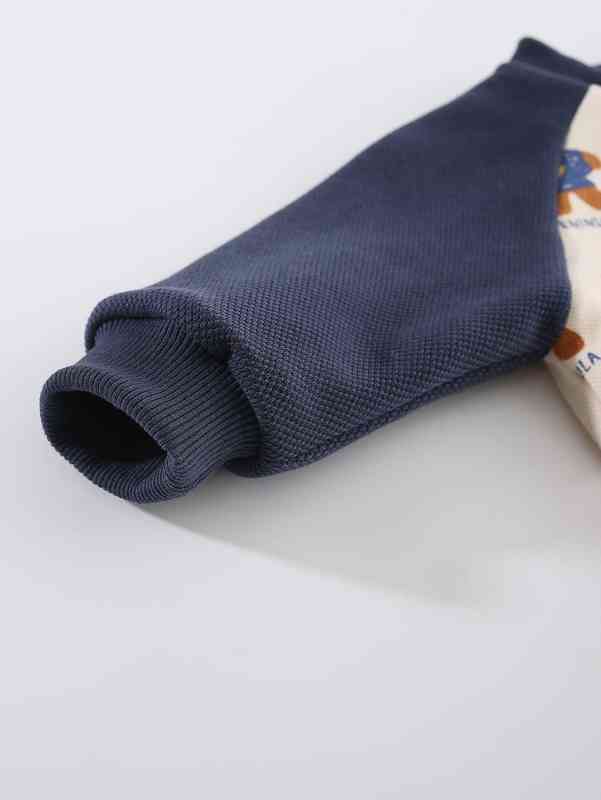 Peninsula Baby Cartoon & Letter Graphic Raglan Sleeve Jumpsuit SHE