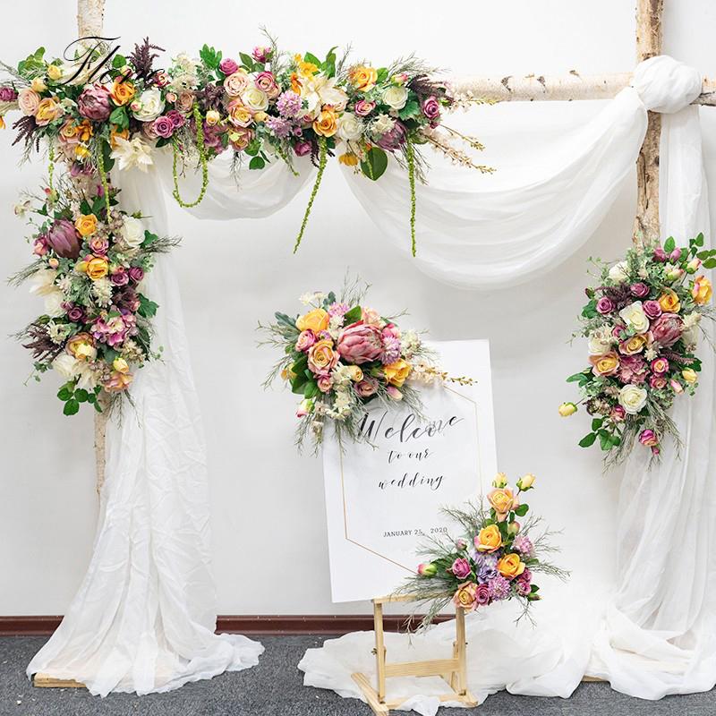 Decorative Flowers & Wreaths Customized High-end Wedding Artificial Arch Floral Decoration Background Flower Arrangement Decor
Decorative Flowers & Wreaths Customized High-end Wedding Artificial Arch Floral Decoration Background Flower Arrangement Decor