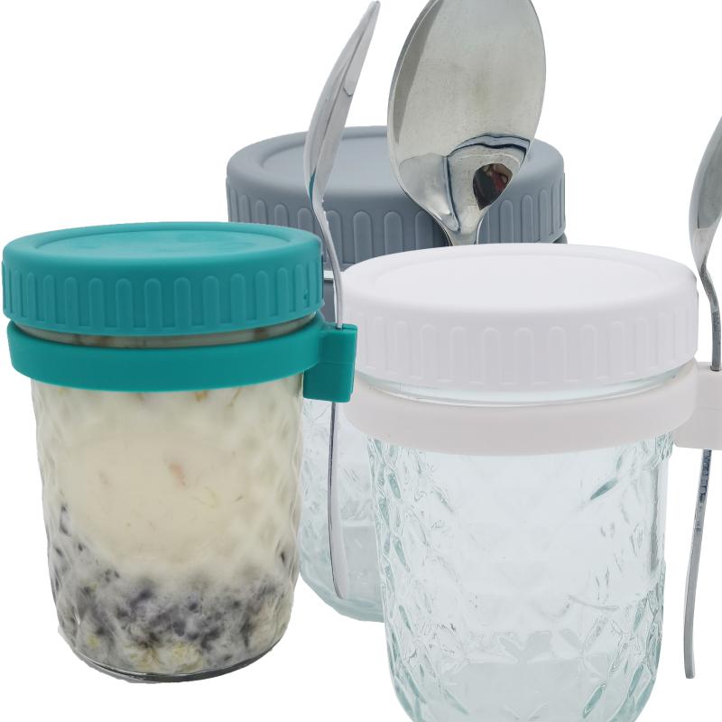 Mason Jar With Lids Glass Jars Breakfast Cup 4 In 1 Oatmeal Cup Salad Hanging Spoon Ring
Mason Jar With Lids Glass Jars Breakfast Cup 4 In 1 Oatmeal Cup Salad Hanging Spoon Ring