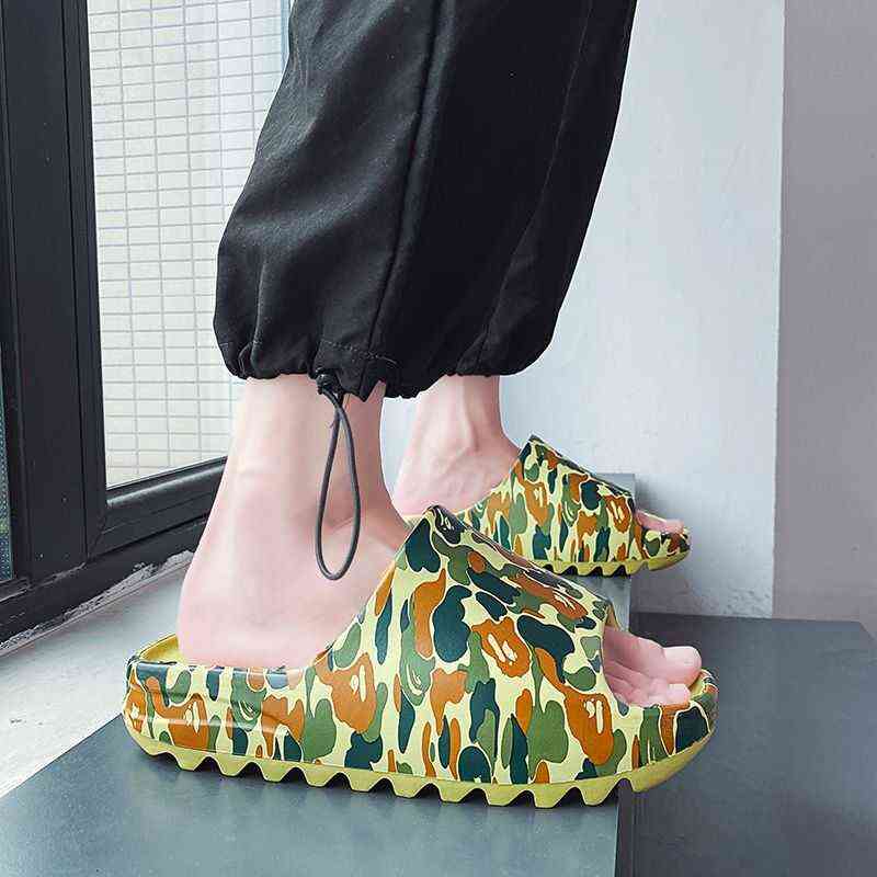 Topvivi camouflage shoes men designer Slippers thick sole slippers indoor 2021 summer home Slides Soft Sole women slides bone W220223, Yellow -893
Topvivi camouflage shoes men designer Slippers thick sole slippers indoor 2021 summer home Slides Soft Sole women slides bone W220223, Yellow -893