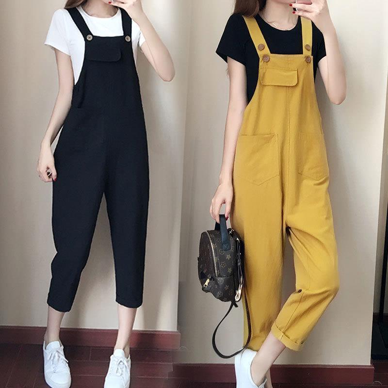 Women Pants Vintage 2020 Yellow Black Casual High Quality Ladies Overalls Romper Baggy Pants Femme Pantalon Plus Size 4XL FY175, Huangse
Women Pants Vintage 2020 Yellow Black Casual High Quality Ladies Overalls Romper Baggy Pants Femme Pantalon Plus Size 4XL FY175, Huangse