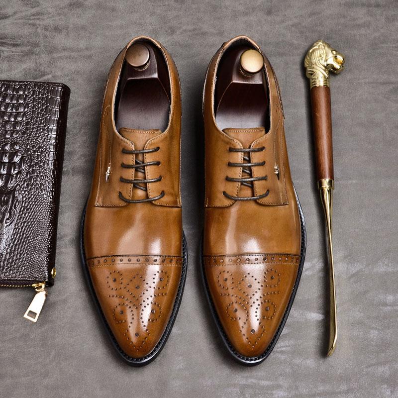 Genuine Leather Men Dress Shoes Formal Wedding Party Shoes For Men Retro Brogue Men's Oxfords A56, Black
Genuine Leather Men Dress Shoes Formal Wedding Party Shoes For Men Retro Brogue Men's Oxfords A56, Black