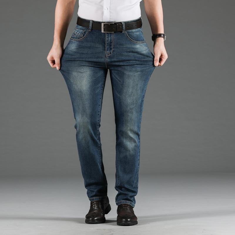 Men's straight jeans autumn denim trousers retro blue fashion classic business high-quality stretch straight loose men's pants 
Men's straight jeans autumn denim trousers retro blue fashion classic business high-quality stretch straight loose men's pants