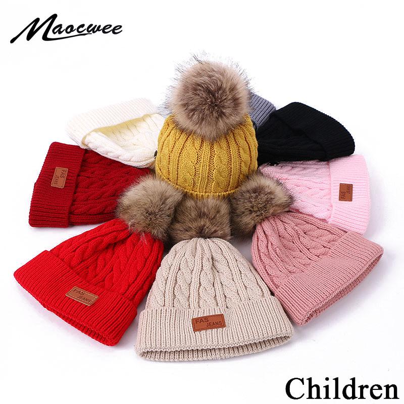 Children Winter Crochet Beanie Hat With Faux Fur Pompom For Baby Girls Boys Winter Kids
Children Winter Crochet Beanie Hat With Faux Fur Pompom For Baby Girls Boys Winter Kids