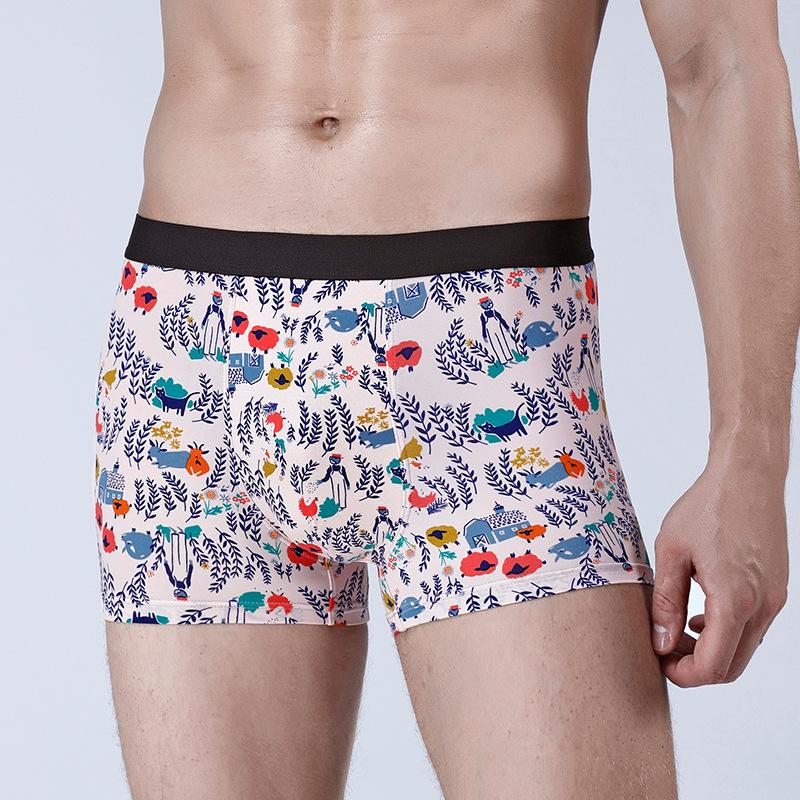 Men's Boxer Shorts Nylon Ice Silk Breathable Crotch Anti-Bacterial Panties Print Seamless Men Mid-Waist Underwear, 01
Men's Boxer Shorts Nylon Ice Silk Breathable Crotch Anti-Bacterial Panties Print Seamless Men Mid-Waist Underwear, 01