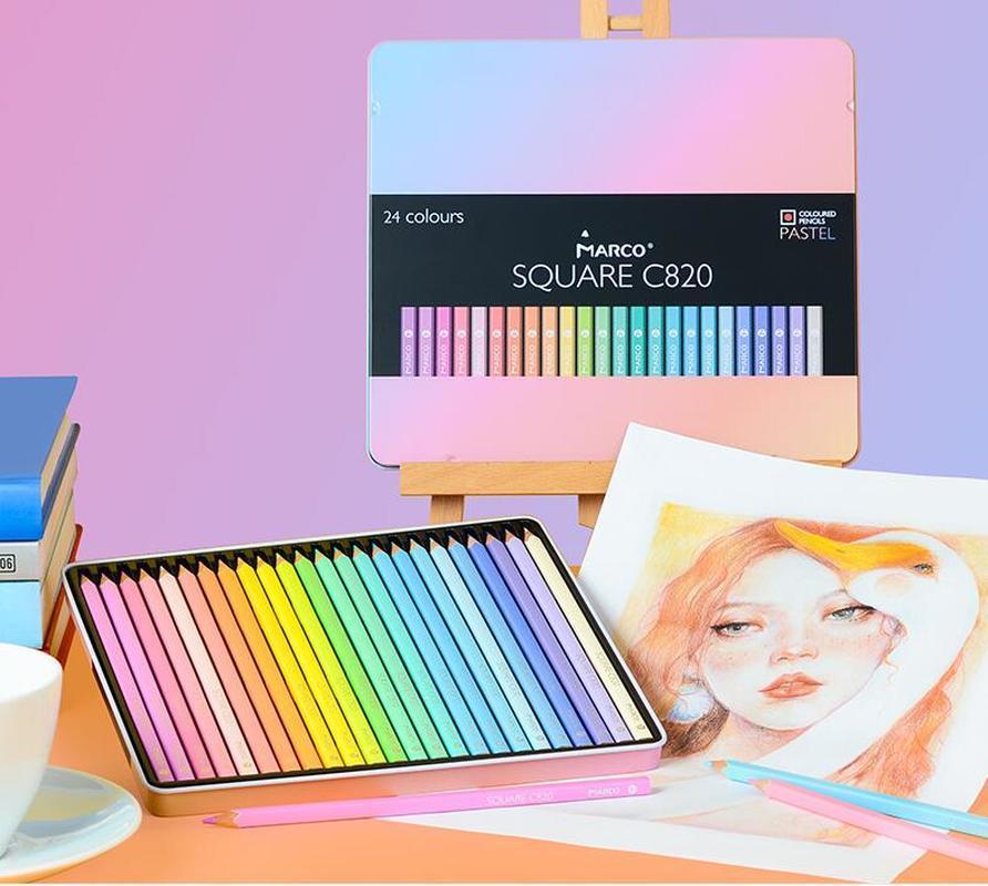 Marco 12/24 COLORS NEW Soft Trendy Pastel Colors Non-toxic Color Pencil lapis de cor Colored Pencils for School Supplies 201202
Marco 12/24 COLORS NEW Soft Trendy Pastel Colors Non-toxic Color Pencil lapis de cor Colored Pencils for School Supplies 201202
