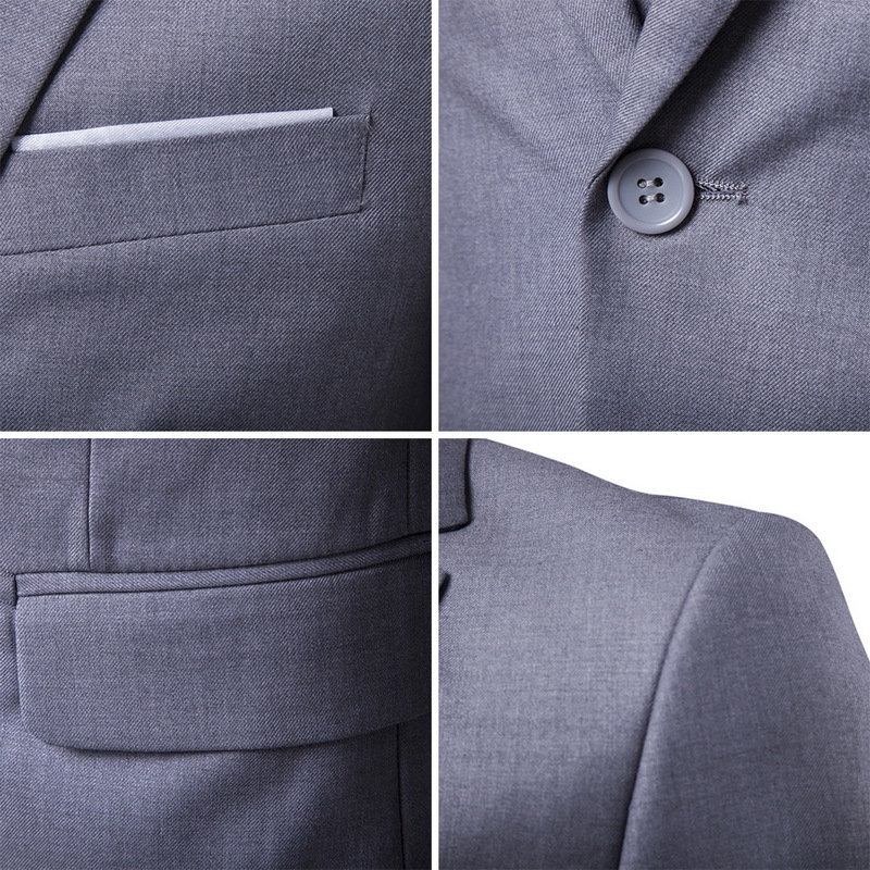 2020 Men's Fashion Slim Suits Men's Business Casual Groomsman three-piece Suit Blazers Jacket Pants Trousers Vest Sets LJ201223