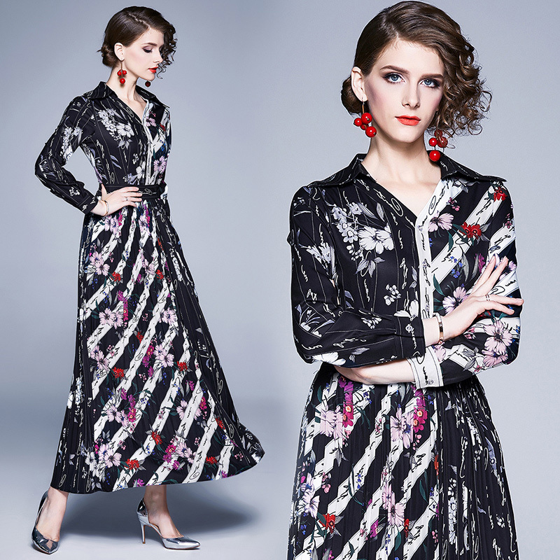 2021 New Women Vintage Color Matching Striped Maxi Sping Summer A-line High Waist Long Sleeve V-neck Elegant Pleated Vg8u, As picture
2021 New Women Vintage Color Matching Striped Maxi Sping Summer A-line High Waist Long Sleeve V-neck Elegant Pleated Vg8u, As picture