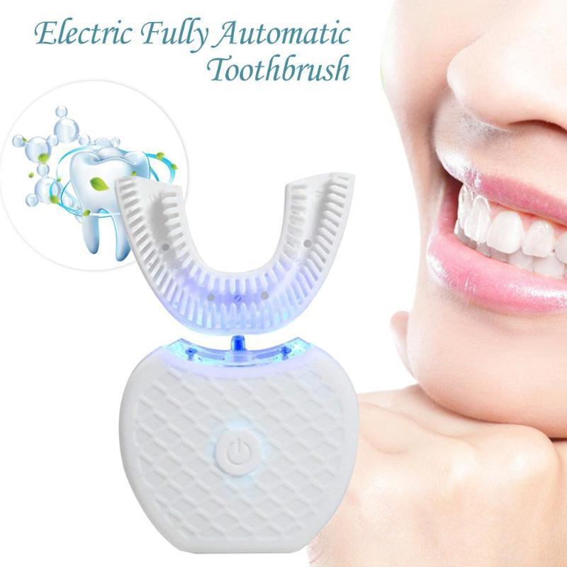 360 Degrees Intelligent Automatic Sonic Electric Toothbrush U Type 4 Mode Tooth Brush With Replacement Head And USB Rechargeable1
360 Degrees Intelligent Automatic Sonic Electric Toothbrush U Type 4 Mode Tooth Brush With Replacement Head And USB Rechargeable1