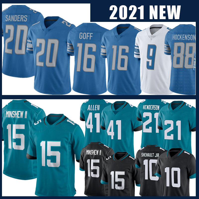 16 Jared Goff 20 Barry Sanders 15 Allen Robinson Football Jersey 21 C.J. Henderson 41 Josh Allen 10 Laviska Shenault Jr Jerseys
16 Jared Goff 20 Barry Sanders 15 Allen Robinson Football Jersey 21 C.J. Henderson 41 Josh Allen 10 Laviska Shenault Jr Jerseys