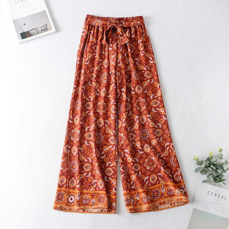 Summer Floral Wide Leg Pants Cover-Ups Lace Up High Waist Loose Boho Pants Trousers Capris Pantalones beach wear1
Summer Floral Wide Leg Pants Cover-Ups Lace Up High Waist Loose Boho Pants Trousers Capris Pantalones beach wear1