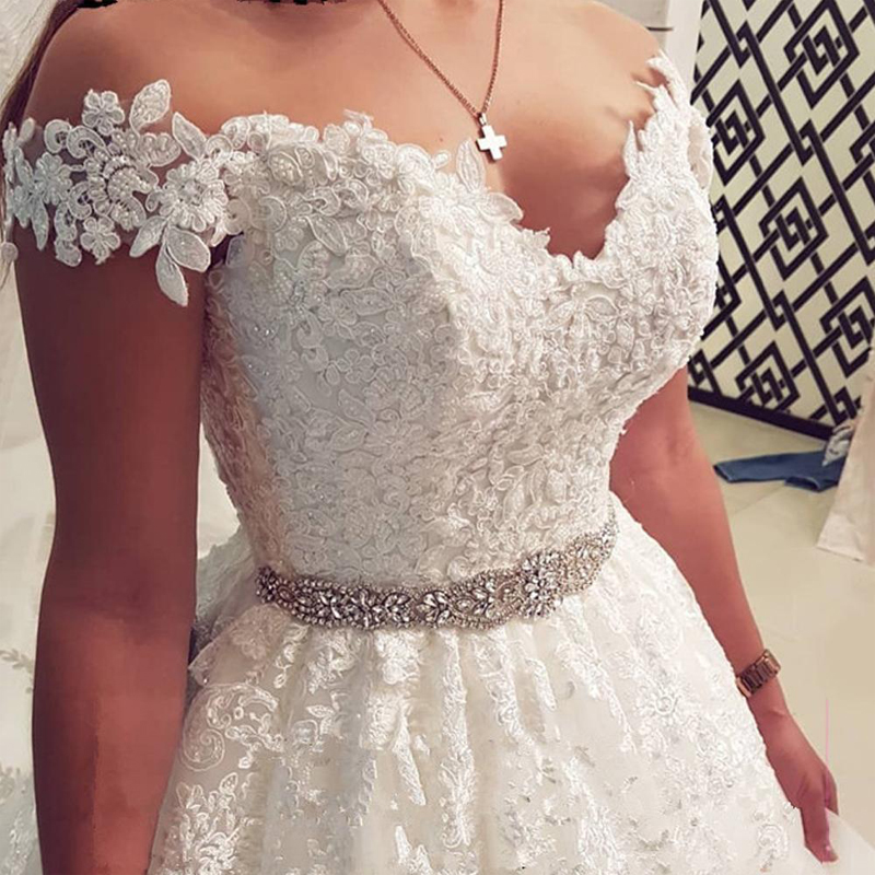 Saudi Arabia Off The Shoulder Vintage Lace Wedding Dress 2021 Ball Gown Sweetheart Bridal Gowns Vestido De Noiva novias vestidos