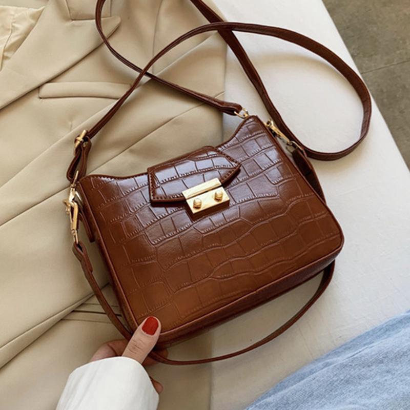 Stone Pattern Underarm Bag Leather Shoulder Bags For Women 2021 Fashion Hardware Lock Crossbody Bag High Quality Lady Handbags, Black
Stone Pattern Underarm Bag Leather Shoulder Bags For Women 2021 Fashion Hardware Lock Crossbody Bag High Quality Lady Handbags, Black