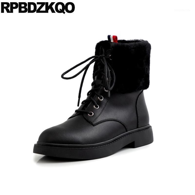 block custom high quality chunky short ladies lace up fur genuine leather fashion shoes black women ankle boots 2020 round toe1
block custom high quality chunky short ladies lace up fur genuine leather fashion shoes black women ankle boots 2020 round toe1