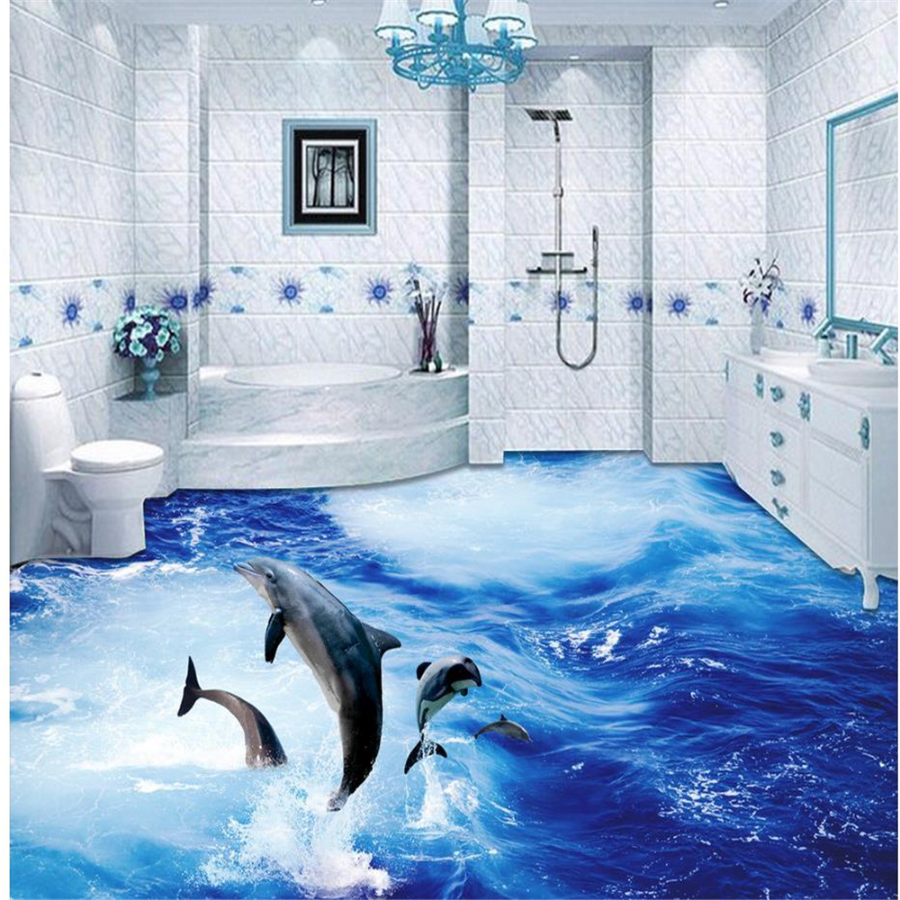 modern wallpaper for living room photo wall murals wallpaper blue waves floors 3d floor painting wallpaper