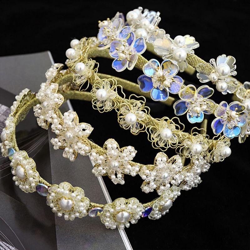 Korean Ladies Handmade Jewelry Headband Imitation Pearl Beaded Wedding Hair Hoop Faux Crystal Petal Flower Crown Garland
Korean Ladies Handmade Jewelry Headband Imitation Pearl Beaded Wedding Hair Hoop Faux Crystal Petal Flower Crown Garland