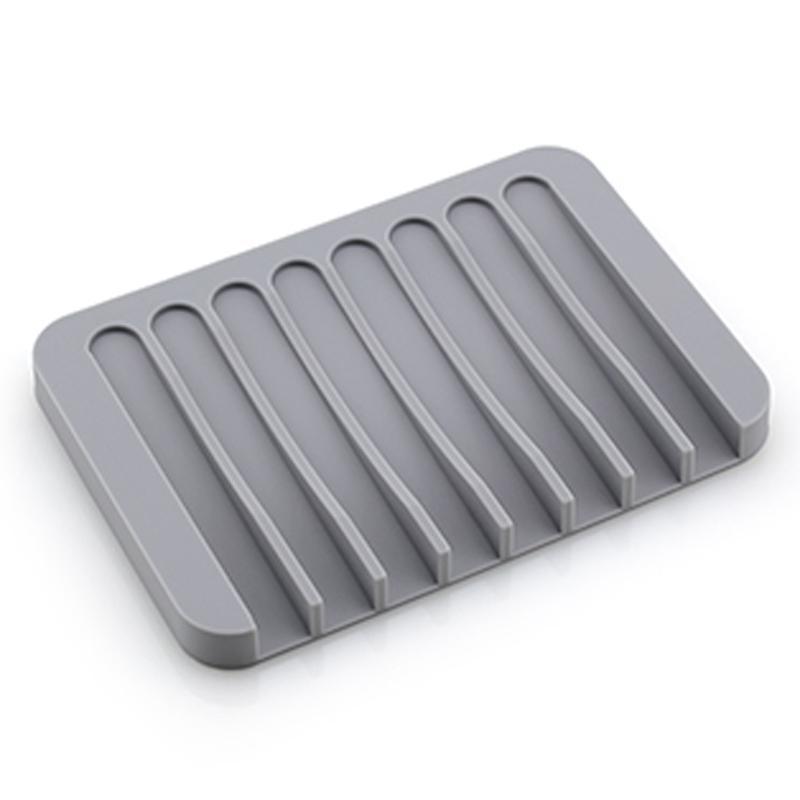 Multicolor Water Drainage Anti Skid Soap Box Silicone Soap Dishes Bathroom Soap Holders Case Home Bathroom High Quality