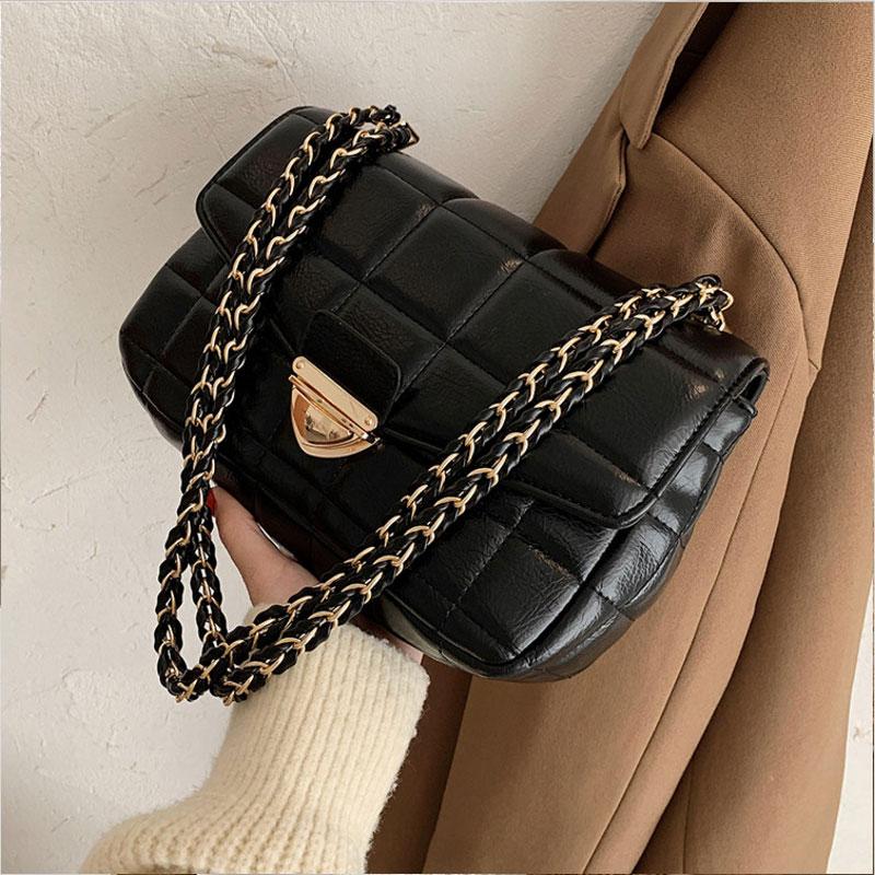2021 Women Chain Bag PU Leather Brand Female Lattice Crossbody Shoulder Bag Luxury Handbags and Purses New High Quality Black, Beige
2021 Women Chain Bag PU Leather Brand Female Lattice Crossbody Shoulder Bag Luxury Handbags and Purses New High Quality Black, Beige