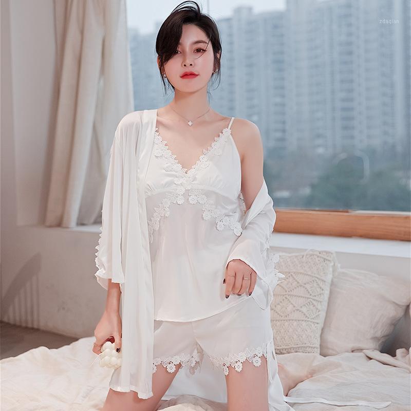 White Flower Wedding Bride Bridesmaid 3PCS Robe Gown Set Sexy Strap Top& Shorts Sleepwear Summer Women Kimono Bathrobe Gown1, Pink
White Flower Wedding Bride Bridesmaid 3PCS Robe Gown Set Sexy Strap Top& Shorts Sleepwear Summer Women Kimono Bathrobe Gown1, Pink