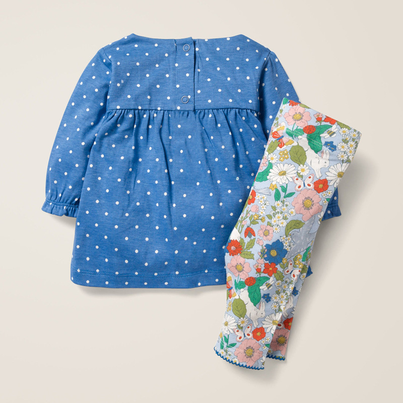 Little maven Girls Clothing Sets Animal Rabbit Baby Suits Children's Fall Boutique Outfits Kits for Kids Long Sleeve Dress SetsX1019