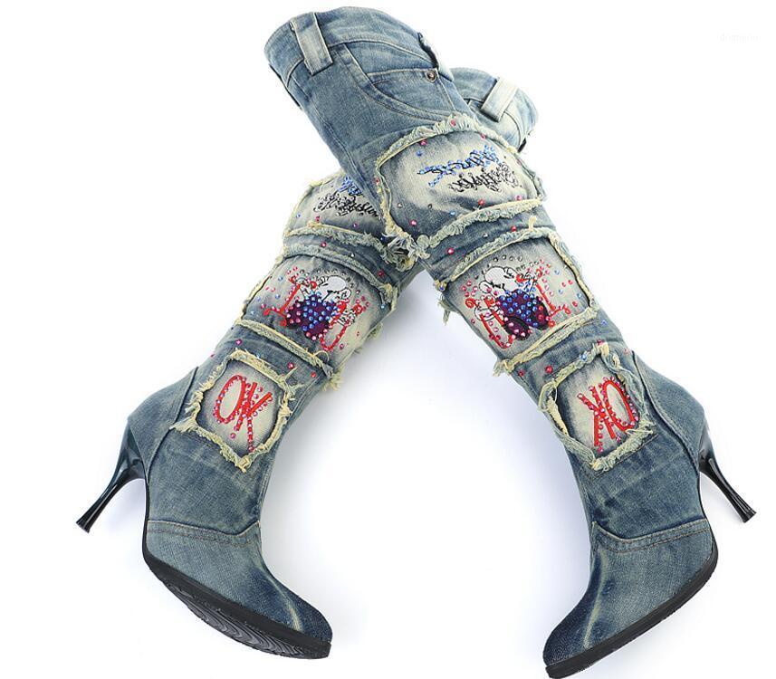 Blue Denim Water Wash Over-the Knee Boots Stiletto Heels Pumps Cowboy Shoes High Heels Pointed Toe Autumn/Winter Knight Boots1, Sky blue
Blue Denim Water Wash Over-the Knee Boots Stiletto Heels Pumps Cowboy Shoes High Heels Pointed Toe Autumn/Winter Knight Boots1, Sky blue