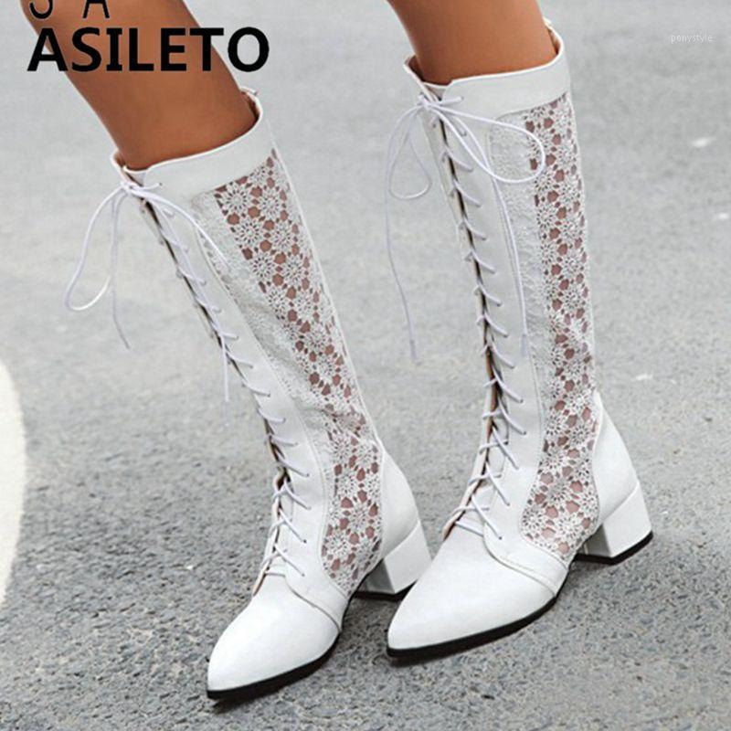 ASILETO big Size 34-46 Women Knee High Boots Square heels Zipper Sexy white Summer Boots Breathable Women Shoes hollow cut out1
ASILETO big Size 34-46 Women Knee High Boots Square heels Zipper Sexy white Summer Boots Breathable Women Shoes hollow cut out1