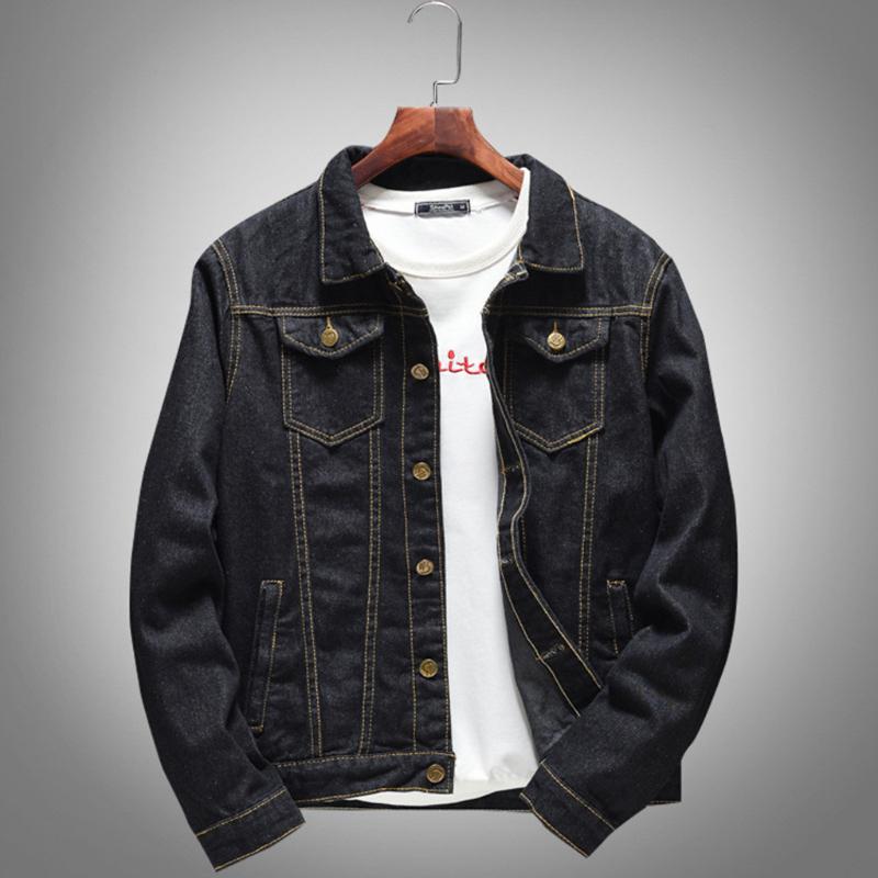 Men Jean Jackets Long Sleeve Turn-down Collar Clothing Black Denim Jacket Fashion Solid Thin Autumn Outwear Coat Cowboy
Men Jean Jackets Long Sleeve Turn-down Collar Clothing Black Denim Jacket Fashion Solid Thin Autumn Outwear Coat Cowboy