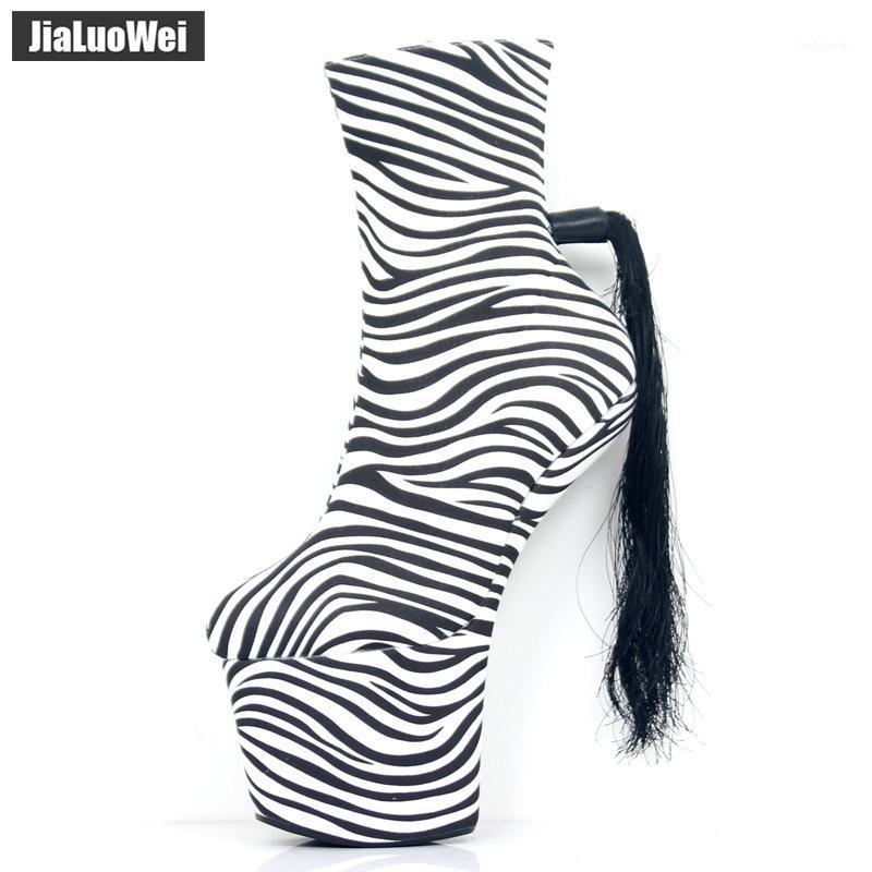jialuowei Brand Designer Sexy Fetish Zebra Print 20CM Extreme High Heel Platform Women Fashion Charming Ankle Boots Size 36-461, Back serpentine
jialuowei Brand Designer Sexy Fetish Zebra Print 20CM Extreme High Heel Platform Women Fashion Charming Ankle Boots Size 36-461, Back serpentine