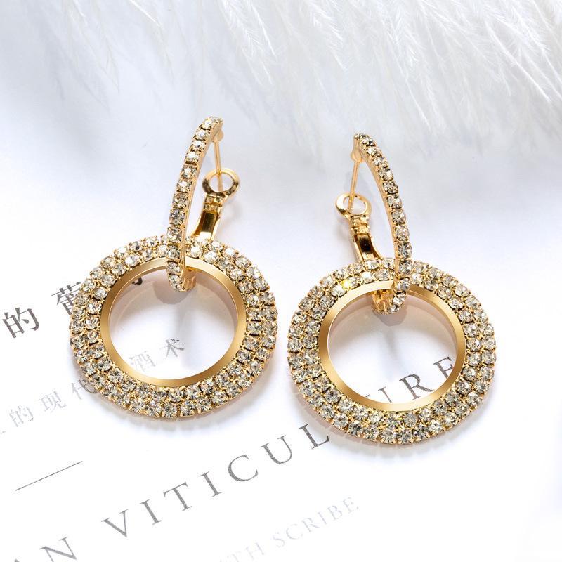 Luxury Double Long Hoop Earrings Round Shining Rhinestone Zircon Big Earrings For Women Wedding Accessories Fashion Jewelry1
Luxury Double Long Hoop Earrings Round Shining Rhinestone Zircon Big Earrings For Women Wedding Accessories Fashion Jewelry1