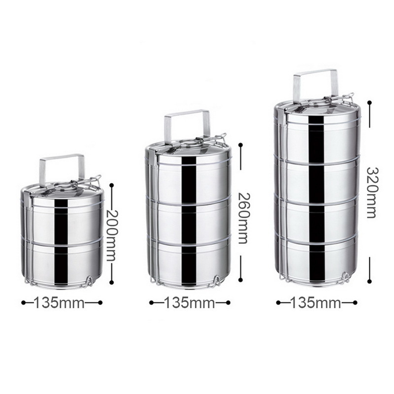 2/3/4 Layers Japanese Lunch Box For Food Bento Box Stainless Steel Thermos Lunch Box Food Container Lunchbox Leakproof T200710