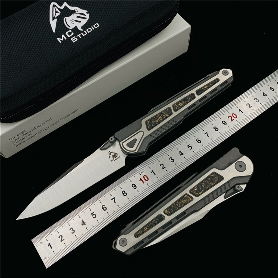 Maxace Heron Folding knife S90V blade Titanium/The carbon fiber handle Camp hunting outdoor fishing Survival knives EDC tools
Maxace Heron Folding knife S90V blade Titanium/The carbon fiber handle Camp hunting outdoor fishing Survival knives EDC tools
