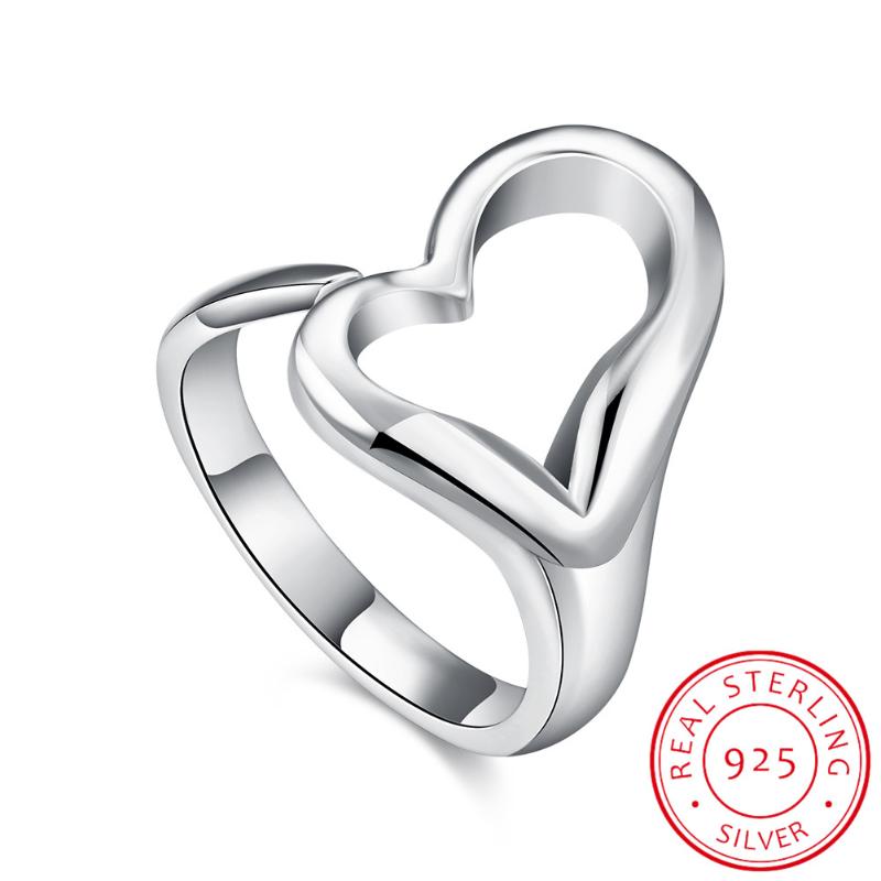Genuine 925 Sterling Silver Minimalist Ring For Women Wedding Hollow Heart Fashion jewelry Cute Valentine's Day Gift
Genuine 925 Sterling Silver Minimalist Ring For Women Wedding Hollow Heart Fashion jewelry Cute Valentine's Day Gift