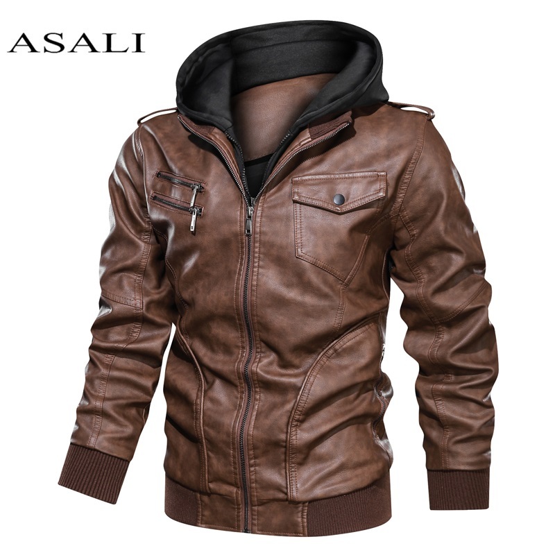Men Hooded Autumn Winter Warm Casual Real Leather Jackets PU Coats Slim Fit Outerwear Male Zipper Motorcycle Genuine Leather, Mg9020 brown
Men Hooded Autumn Winter Warm Casual Real Leather Jackets PU Coats Slim Fit Outerwear Male Zipper Motorcycle Genuine Leather, Mg9020 brown