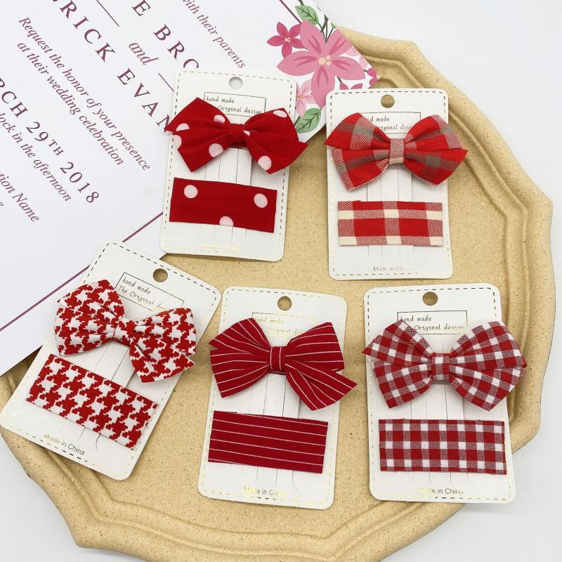 Korean Version Of The New Children's Hair Clip Set Small Fresh And Not Easy Duckbill Clip Bow Hair Accessories