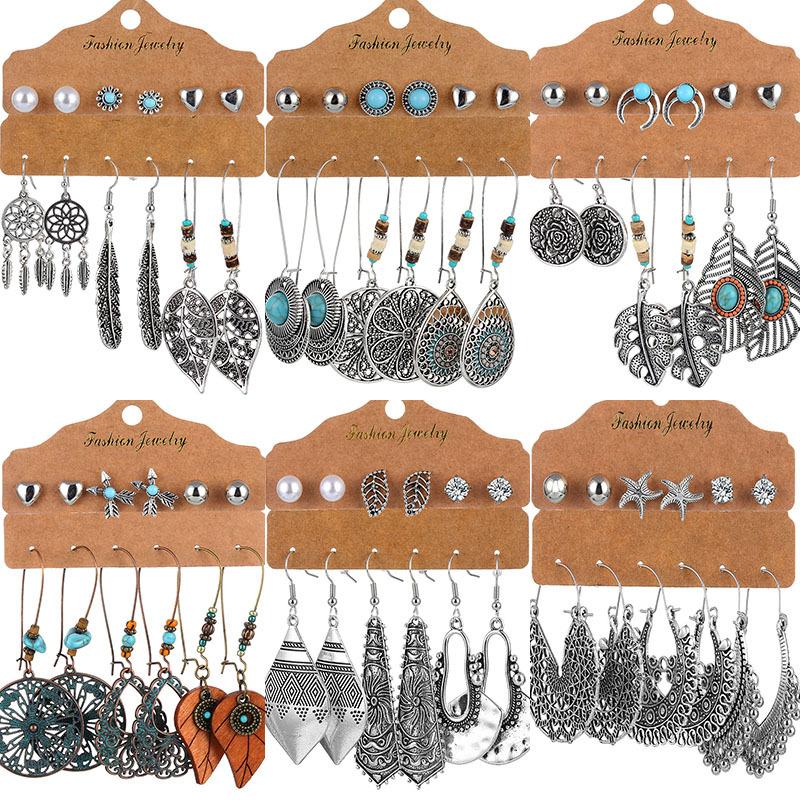 36 jewelry vintage pendant earrings set with leaf shell starfish tassel weaven pear fashion ladies holiday earrings wholesale
36 jewelry vintage pendant earrings set with leaf shell starfish tassel weaven pear fashion ladies holiday earrings wholesale