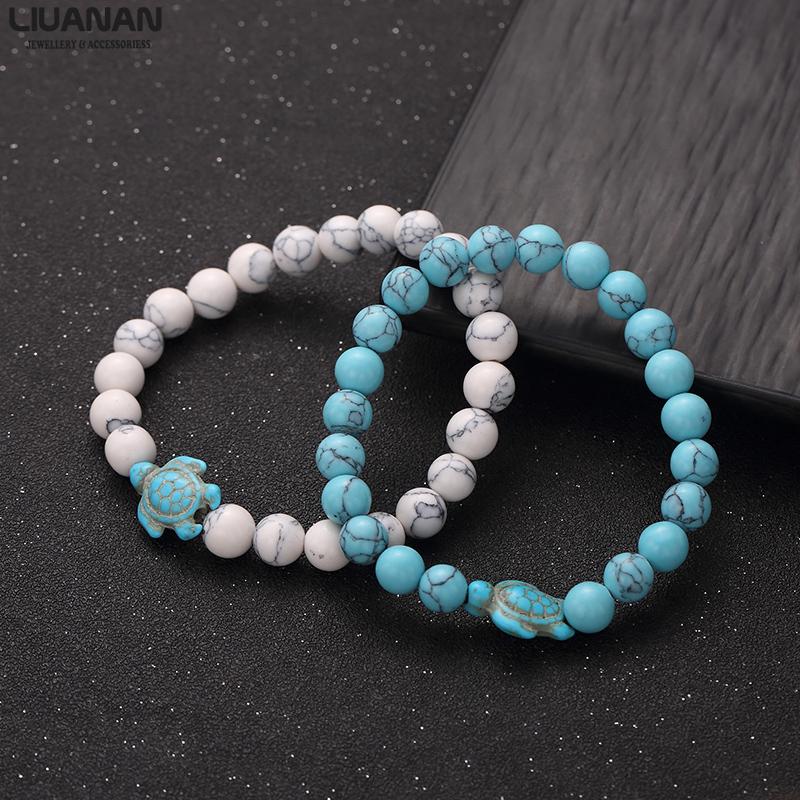Turtle Beads Bracelet for Women Men 8mm Natural Stone Elastic Friendship Bracelet piece/pair Beach Jewelry Gift Summer Beach Sea
Turtle Beads Bracelet for Women Men 8mm Natural Stone Elastic Friendship Bracelet piece/pair Beach Jewelry Gift Summer Beach Sea